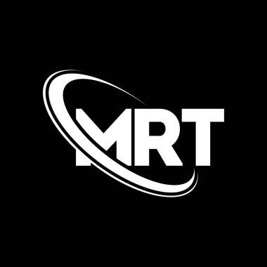 MRT logosu. MRT mektubu. MRT harf logosu tasarımı. Çember ve büyük harfli monogram logosuna bağlı MRT logosu. Teknoloji, iş ve emlak markası MRT tipografisi.