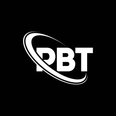 PBT logosu. PBT mektubu. PBT harf logosu tasarımı. Çember ve büyük harfli monogram logosuna bağlı baş harfler PBT logosu. Teknoloji, iş ve emlak markası için PBT tipografisi.