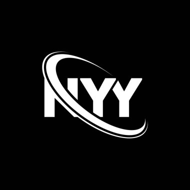 New York logosu. New York mektubu. New York Harf Logosu Tasarımı. Çember ve büyük harfli monogram logosuyla New York logosunun baş harfleri. Teknoloji, iş ve emlak markası için NYY tipografisi.