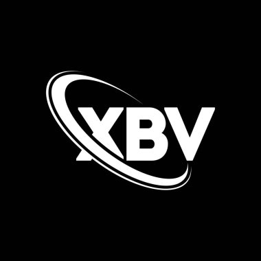 XBV logosu. XBV harfi. XBV harf logosu tasarımı. Çember ve büyük harfli monogram logosuyla birleştirilmiş XBV logosu. Teknoloji, iş ve emlak markası için XBV tipografisi.