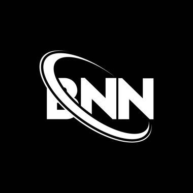 BNN logosu. BNN mektubu. BNN harf logosu tasarımı. Çember ve büyük harfli monogram logosuna bağlı baş harfler BNN logosu. Teknoloji, iş ve emlak markası için BNN tipografisi.