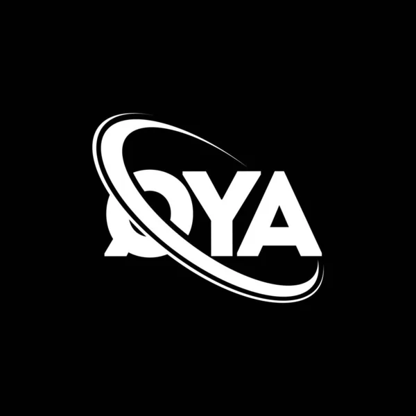 Qya Logo Qya Letter Qya Letter Logo Design Initials Qya — Stock Vector