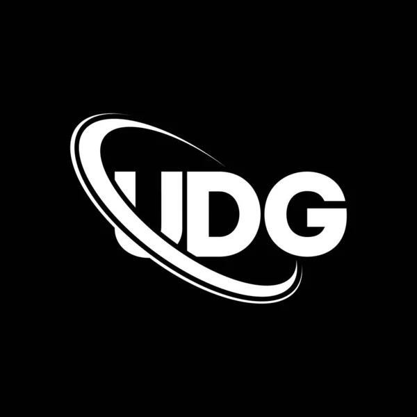 Udg Logotyp Udg Brev Utformning Udg Logotypen Initialer Udg Logotypen — Stock vektor