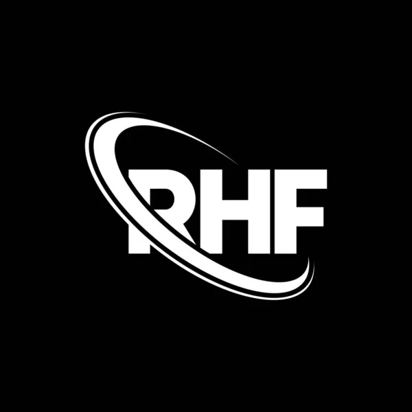 Rhf Logotyp Rhf Brev Rhf Bokstäver Logotyp Design Initialer Rhf — Stock vektor