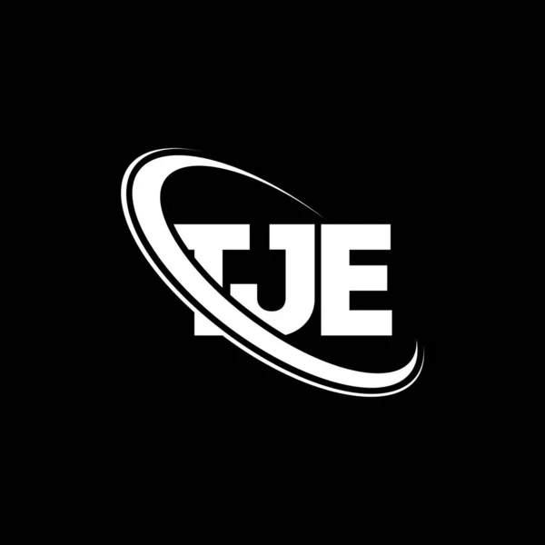 Tje标志 Tje的信Tje字母标识设计 首字母为Tje标识 并附有圆圈和大写字母标识 Tje技术 商业和房地产品牌排版 — 图库矢量图片
