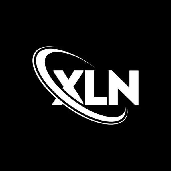 Xln Logotypen Xln Brev Design Xln Bokstavslogotypen Initialer Xln Logotypen — Stock vektor