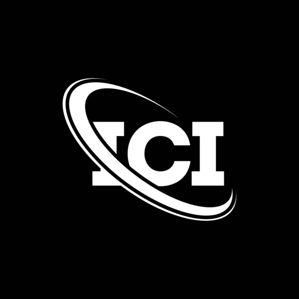 Ici Logotyp Ici Brev Utformning Ici Logotyp Initialer Ici Logotyp — Stock vektor