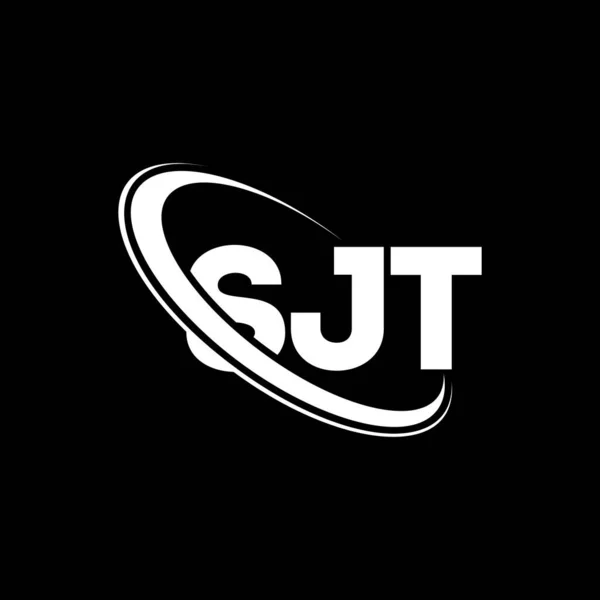 Logo Sjt Carta Sjt Diseño Del Logotipo Letra Sjt Inicial — Vector de stock