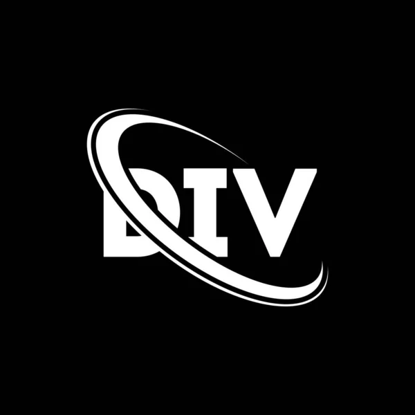 Div Logo Een Div Brief Div Letter Logo Ontwerp Initialen — Stockvector