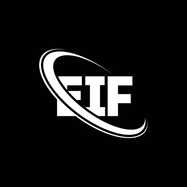 Eif Logotyp Eif Brev Eif Logotyp Initialer Eif Logotyp Kopplad — Stock vektor