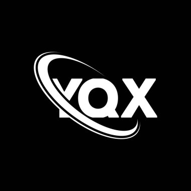 YQX logosu. YQX harfi. YQX harfli logo tasarımı. Çember ve büyük harfli monogram logosuyla birleştirilmiş YQX logosu. Teknoloji, iş ve emlak markası için YQX tipografisi.