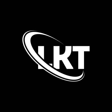 LKT logosu. LKT mektubu. LKT harf logosu tasarımı. Çember ve büyük harfli monogram logosuna bağlı ilk LKT logosu. Teknoloji, iş ve emlak markası için LKT tipografisi.