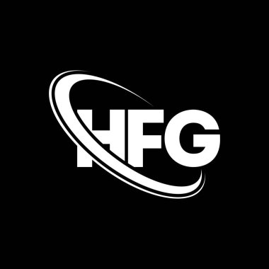 HFG logosu. HFG mektubu. HFG harf logosu tasarımı. Çember ve büyük harfli monogram logosuyla HFG logosunun baş harfleri. Teknoloji, iş ve emlak markası için HFG tipografisi.