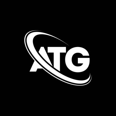 ATG logo. ATG letter. ATG letter logo design. Initials ATG logo linked with circle and uppercase monogram logo. ATG typography for technology, business and real estate brand.