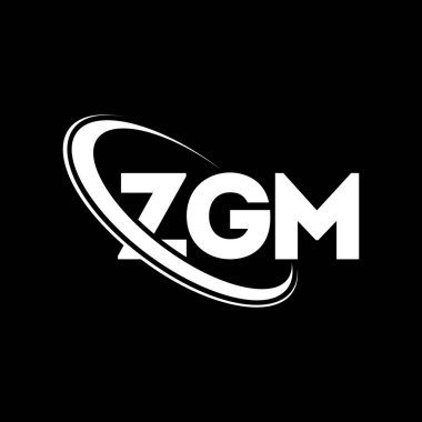 ZGM logosu. ZGM harfi. ZGM harf logosu tasarımı. Çember ve büyük harfli monogram logosuna bağlı baş harfler ZGM logosu. Teknoloji, iş ve emlak markası için ZGM tipografisi.