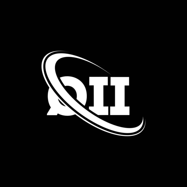 Qii Logotyp Qii Brev Design Qii Bokstäver Initialer Qii Logotyp — Stock vektor