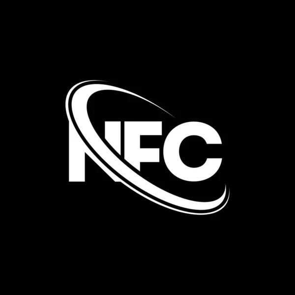 Logo Nfc Carta Nfc Diseño Del Logotipo Letra Nfc Logotipo — Vector de stock