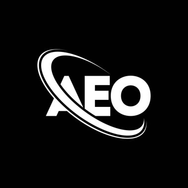 AEO logo. AEO letter. AEO letter logo design. Initials AEO logo linked with circle and uppercase monogram logo. AEO typography for technology, business and real estate brand.