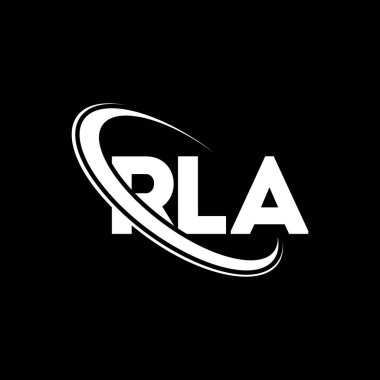 RLA logosu. RLA mektubu. RLA harf logosu tasarımı. Çember ve büyük harfli monogram logosuna bağlı RLA logosu. Teknoloji, iş ve emlak markası için RLA tipografisi.