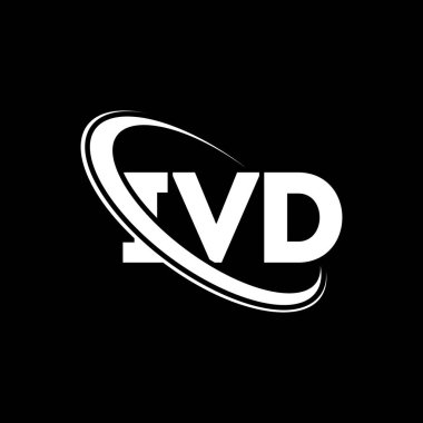 Lvd logosu. Tüp bebek. LVD harf logosu tasarımı. Çember ve büyük harfli monogram logosuna bağlı ilk lVD logosu. Teknoloji, iş ve emlak markası için IVD tipografisi.