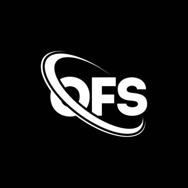 OFS logosu. OFS mektubu. OFS mektup logosu tasarımı. Çember ve büyük harfli monogram logosuna bağlı baş harfler OFS logosu. Teknoloji, iş ve emlak markaları için OFS tipografisi.