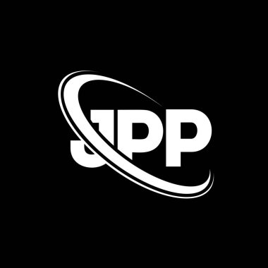 JPP logosu. JPP mektubu. JPP harf logosu tasarımı. Çember ve büyük harfli monogram logosuna bağlı baş harfler JPP logosu. Teknoloji, iş ve emlak markası için JPP tipografisi.