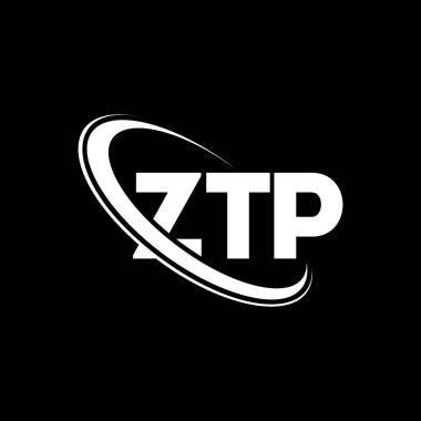 ZTP logosu. ZTP mektubu. ZTP harf logosu tasarımı. Çember ve büyük harfli monogram logosuna bağlı baş harfler ZTP logosu. Teknoloji, iş ve emlak markası için ZTP tipografisi.