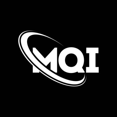 MQI logosu. MQI mektubu. MQI harf logosu tasarımı. Çember ve büyük harfli monogram logosuna bağlı baş harfler MQI. Teknoloji, iş ve emlak markası için MQI tipografisi.