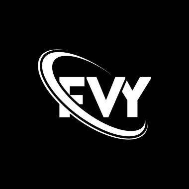 FVY logosu. FVY mektubu. FVY harf logosu tasarımı. Çember ve büyük harfli monogram logosuna bağlı FVY logosu. Teknoloji, iş ve emlak markası için FVY tipografisi.