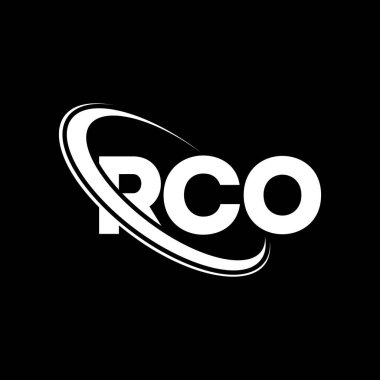 RCO logosu. RCO mektubu. RCO harf logosu tasarımı. Çember ve büyük harfli monogram logosuna bağlı baş harfler RCO logosu. Teknoloji, iş ve emlak markası için RCO tipografisi.