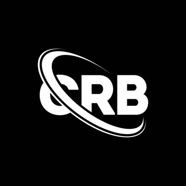 CRB logosu. CRB mektubu. CRB harfli logo tasarımı. Çember ve büyük harfli monogram logosuyla birleştirilmiş CRB logosu. Teknoloji, iş ve emlak markası için CRB tipografisi.