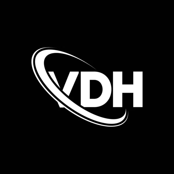 Logo Vdh Lettre Vdh Vdh Lettre Logo Design Initiales Logo — Image vectorielle
