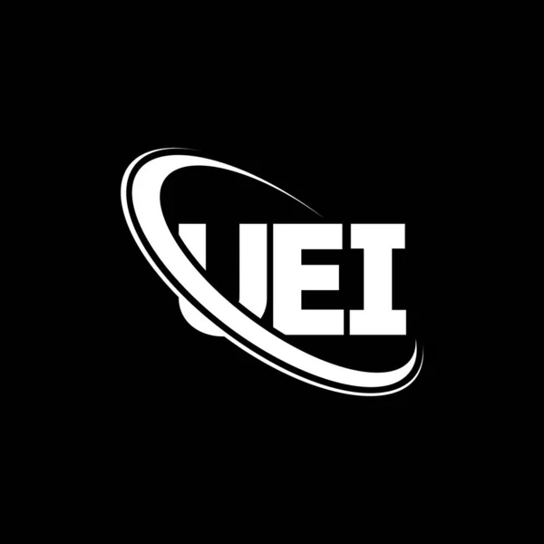 Logo Uei List Uei Projekt Logo Litery Uei Inicjały Logo — Wektor stockowy