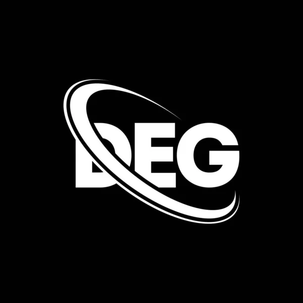 Deg Logo Een Deg Brief Deg Letter Logo Ontwerp Initialen — Stockvector