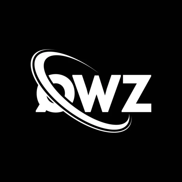 Qwz Logo Qwz Brief Qwz Letter Logo Ontwerp Initialen Qwz — Stockvector