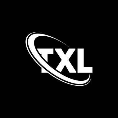 TXL logosu. TXL mektubu. TXL harf logosu tasarımı. Çember ve büyük harfli monogram logosuna bağlı TXL logosu. Teknoloji, iş ve emlak markası için TXL tipografisi.