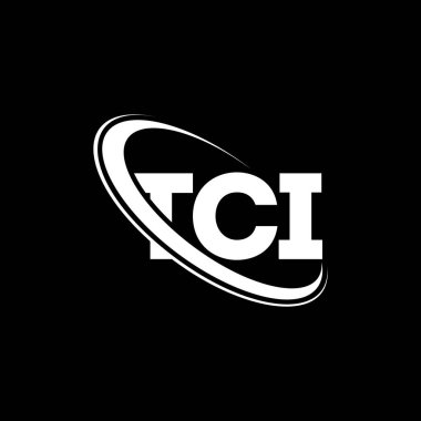 TCI logosu. TCI mektubu. TCI harf logosu tasarımı. Çember ve büyük harfli monogram logosuna bağlı TCI logosu. Teknoloji, iş ve emlak markası için TCI tipografisi.