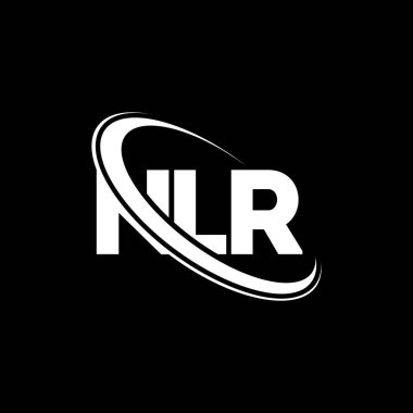 NLR logosu. NLR mektubu. NLR harf logosu tasarımı. Çember ve büyük harfli monogram logosuna bağlı NLR logosu. Teknoloji, iş ve emlak markası için NLR tipografisi.