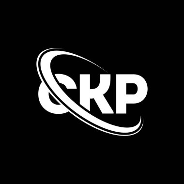 CKP logosu. CKP mektubu. CKP harf logosu tasarımı. Çember ve büyük harfli monogram logosuyla birleştirilmiş CKP logosu. Teknoloji, iş ve emlak markası için CKP tipografisi.