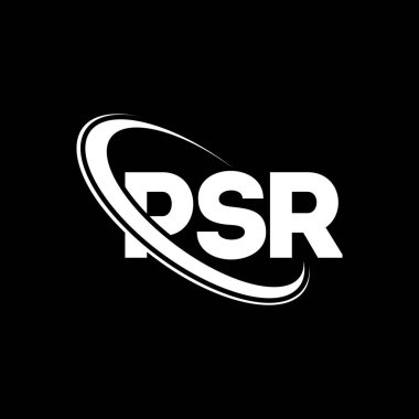 PSR logosu. PSR mektubu. PSR harfi logo tasarımı. Çember ve büyük harfli monogram logosuna bağlı PSR logosu. Teknoloji, iş ve emlak markası için PSR tipografisi.