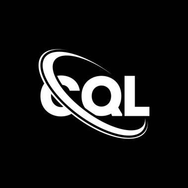 CQL logosu. CQL mektubu. CQL harf logosu tasarımı. Çember ve büyük harfli monogram logosuna bağlı baş harfler. Teknoloji, iş ve emlak markası için CQL tipografisi.