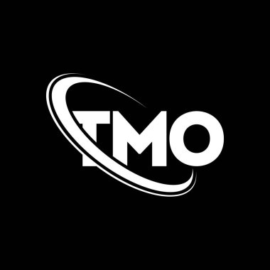 TMO logosu. TMO mektubu. TMO mektup logosu tasarımı. Çember ve büyük harfli monogram logosuna bağlı TMO logosu. Teknoloji, iş ve emlak markası için TMO tipografisi.