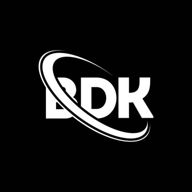 BDK logosu. BDK mektubu. BDK mektup logosu tasarımı. Çember ve büyük harfli monogram logosuyla birleştirilmiş BDK logosu. Teknoloji, iş ve emlak markası için BDK tipografisi.