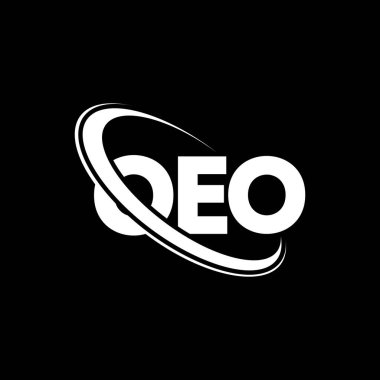 OEO logosu. OEO mektubu. OEO harf logosu tasarımı. Çember ve büyük harfli monogram logosuyla birleştirilmiş OEO logosu. Teknoloji, iş ve emlak markası için OEO tipografisi.