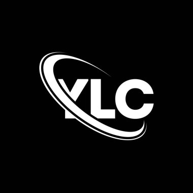 YLC logosu. YLC mektubu. YLC harf logosu tasarımı. Çember ve büyük harfli monogram logosuyla birleştirilmiş YLC logosu. Teknoloji, iş ve emlak markası için YLC tipografisi.