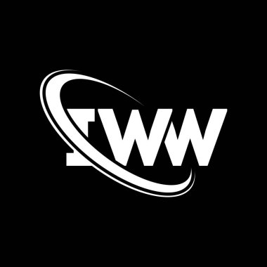 IWW logosu. IWW mektubu. IWW mektup logosu tasarımı. Çember ve büyük harfli monogram logosuna bağlı ilk IWW logosu. Teknoloji, iş ve emlak markası için IWW tipografisi.