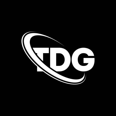 TDG logosu. TDG harfi. TDG harf logosu tasarımı. Çember ve büyük harfli monogram logosuna bağlı baş harfler TDG logosu. Teknoloji, iş ve emlak markası için TDG tipografisi.