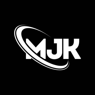 MJK logosu. MJK mektubu. MJK mektup logosu tasarımı. Çember ve büyük harfli monogram logosuna bağlı baş harfler MJK logosu. Teknoloji, iş ve emlak markası için MJK tipografisi.