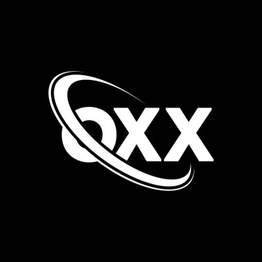 OXX logosu. OXX harfi. OXX harfli logo tasarımı. Çember ve büyük harfli monogram logosuyla birleştirilmiş OXX logosu. Teknoloji, iş ve emlak markası için OXX tipografisi.