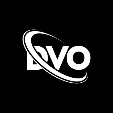 DVO logosu. DVO mektubu. DVO harf logosu tasarımı. Çember ve büyük harfli monogram logosuna bağlı DVO logosu. Teknoloji, iş ve emlak markası için DVO tipografisi.